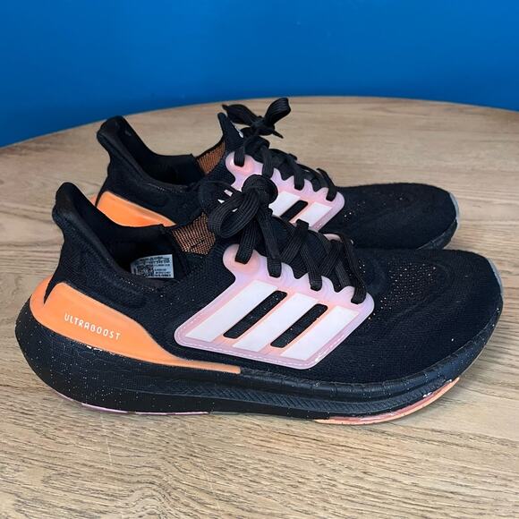 adidas Women’s UltraBoost Light ‘Black Beam Pink’ Running Shoe Athletic Size 7.5 - Picture 2 of 13